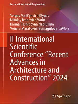 cover image of II International Scientific Conference "Recent Advances in Architecture and Construction" 2024